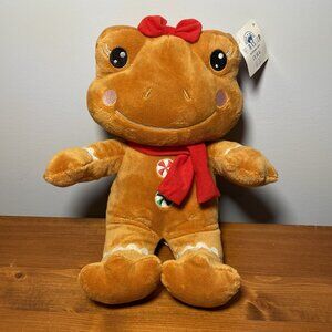 Build-A-Bear Gingerbread Frog with Bow Plush